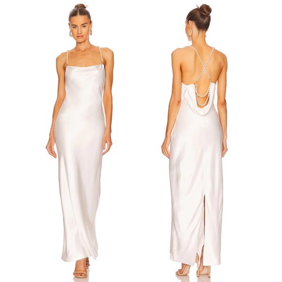 Retrofete Dresses & Skirts - NEW retrofete Electra Dress White Silk Satin Wedding Bridal Maxi Gown Small